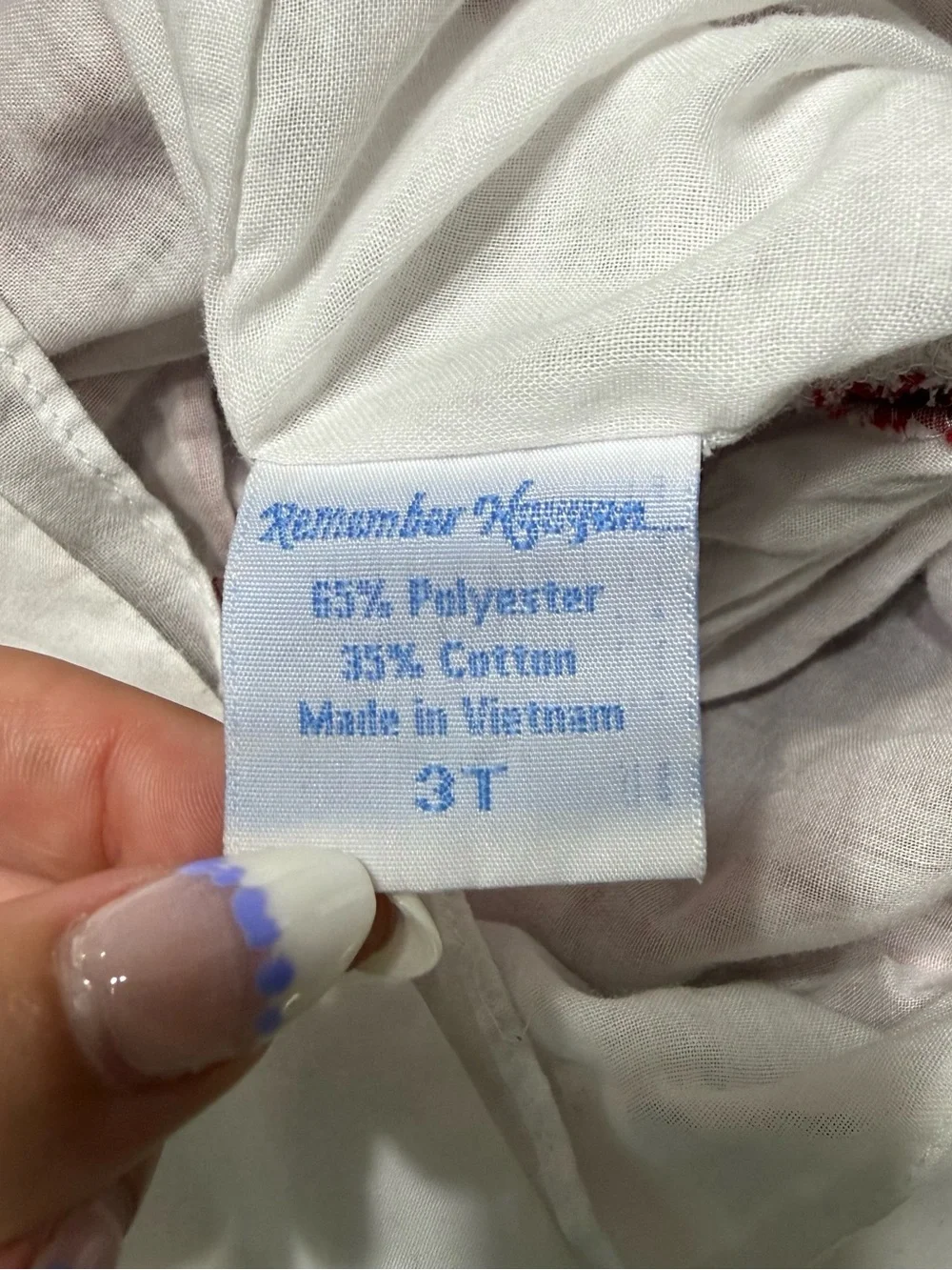 Remember Nguyen Red Gingham Toddler Dress with Embroidered Hem